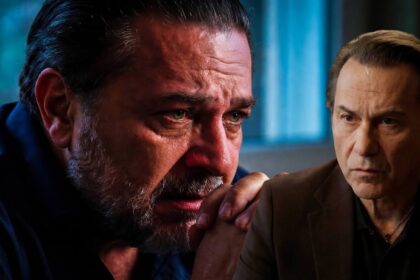 Ο Θεόφιλος και ο Άγγελος σε μια κρίσιμη στιγμή στα επόμενα επεισόδια της σειράς Να μ' αγαπάς.