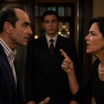 Σκηνή από τη σειρά Porto Leone με τους κεντρικούς ήρωες σε αντιπαράθεση