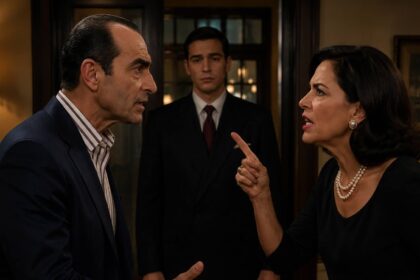 Σκηνή από τη σειρά Porto Leone με τους κεντρικούς ήρωες σε αντιπαράθεση