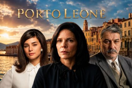 Σκηνή από τη σειρά Porto Leone του Alpha με πρωταγωνιστές την Λένα, την Αλεξάνδρα και τον Γιάμαρη