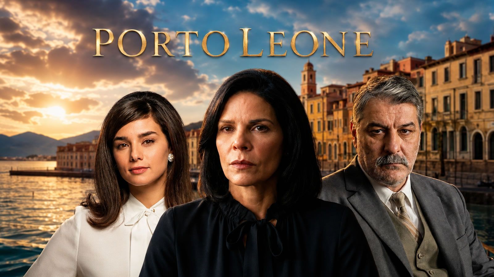 Σκηνή από τη σειρά Porto Leone του Alpha με πρωταγωνιστές την Λένα, την Αλεξάνδρα και τον Γιάμαρη