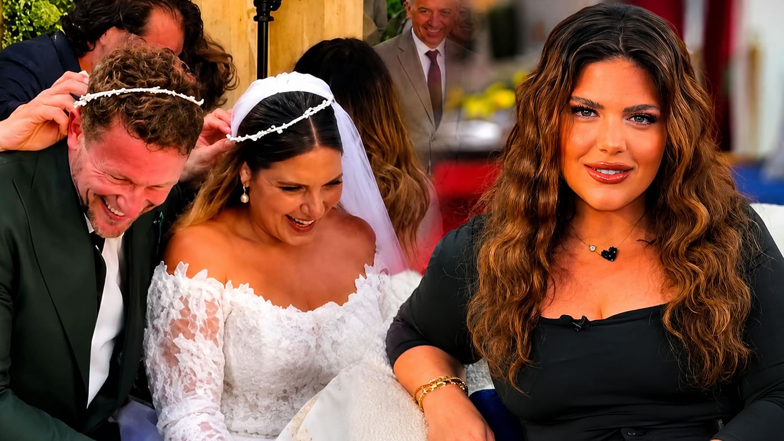 Η Δανάη Μπάρκα και ο Φάνης Μπότσης μετά τον γάμο τους