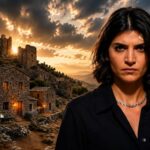 Η Χριστιάνα σε σκηνή της σειράς Η Γη της Ελιάς MEGA