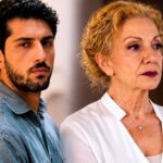 Αλεξάνδρα και Ρούσσος σε σκηνή της σειράς Γη της Ελιάς στον ANT1.