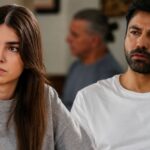 Σκηνή από τη σειρά Γη της Ελιάς με τον Στέφανο και τη Βασιλική