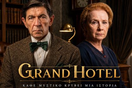 Σκηνή από τη σειρά Grand Hotel του ΑΝΤ1 με τον Χρόνη και τη Λίτσα