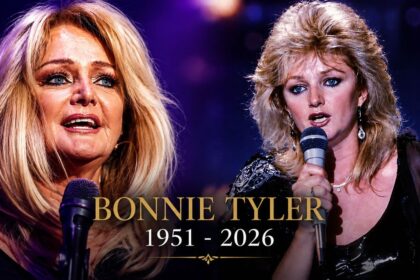 Η τραγουδίστρια Bonnie Tyler σε συναυλία, ερμηνεύει με το γνωστό βραχνό της ύφος