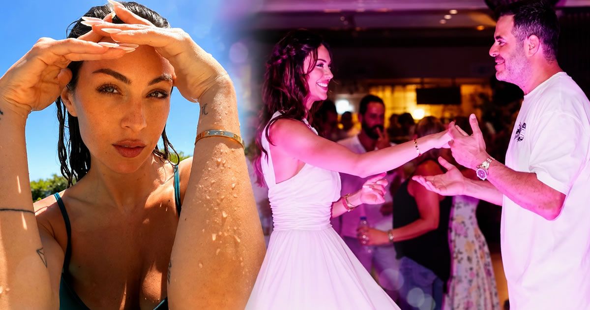 Η Δώρα Παντέλη με λευκό φόρεμα στο pre wedding party στην Κινέτα