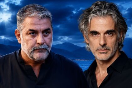 Οι συντελεστές της σειράς Δυο Μαύρα Πουκάμισα στα γυρίσματα στα Χανιά