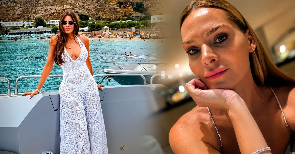 Η Sofia Vergara συναντά τον Αντώνη Ρέμο και την Υβόννη Μπόσνιακ σε παραλία της Μυκόνου
