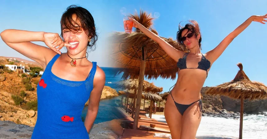 Η Camila Cabello με μπικίνι και κοκτέιλ στην παραλία κατά τη διάρκεια των διακοπών της στην Ελλάδα.