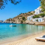 Παραλία σε ελληνικό νησί ιδανική για last-minute απόδραση τον Δεκαπενταύγουστο.