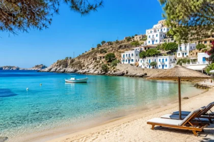 Παραλία σε ελληνικό νησί ιδανική για last-minute απόδραση τον Δεκαπενταύγουστο.