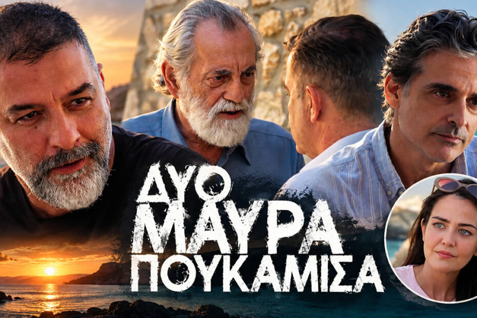 Ο Λευτέρης και ο Σήφης στη σειρά Δύο Μαύρα Πουκάμισα πριν από την εμφάνιση της Μαρίας και την αποκάλυψη του παρελθόντος.