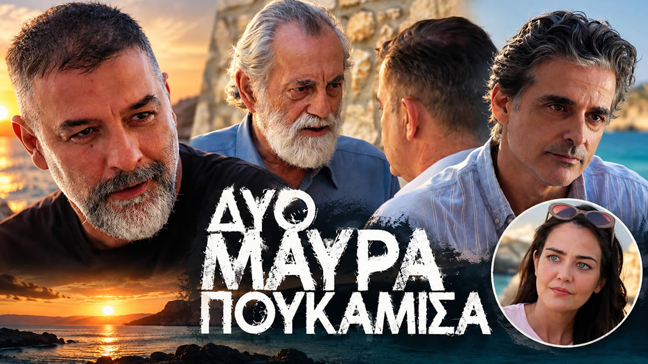 Ο Λευτέρης και ο Σήφης στη σειρά Δύο Μαύρα Πουκάμισα πριν από την εμφάνιση της Μαρίας και την αποκάλυψη του παρελθόντος.