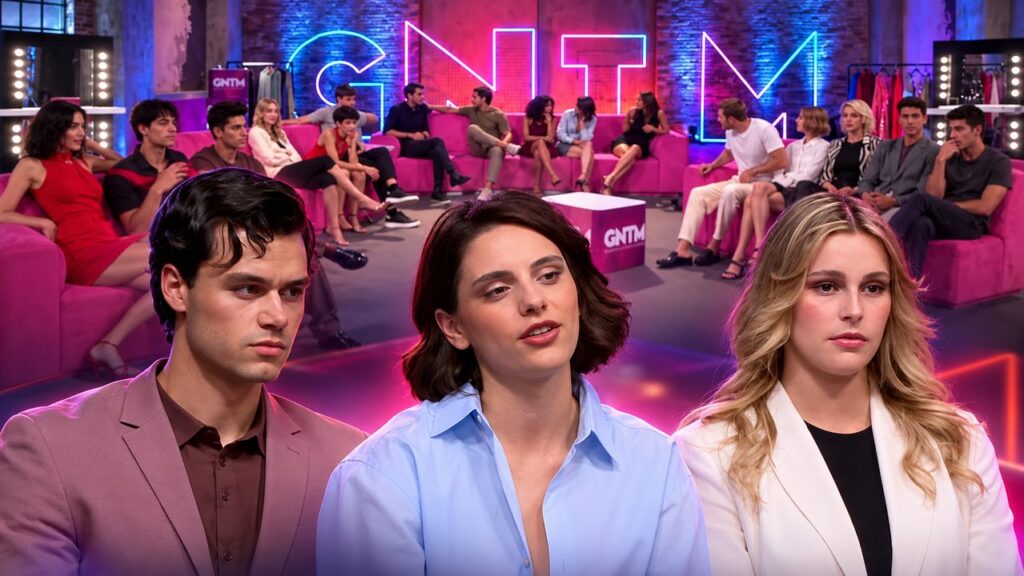 Ο Νικόδημος Νοβάκοβιτς στο GNTM 2026 κατά τη δοκιμασία φωτογράφισης με μαγιό και γούνες στην παραλία.