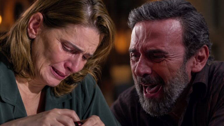 Η Ευγενία Ξυγκόρου ως Στέλλα και ο Νικόλας Χαλκιαδάκης ως Άρης στη δραματική σειρά «Ντέρτι» του ΑΝΤ1.
